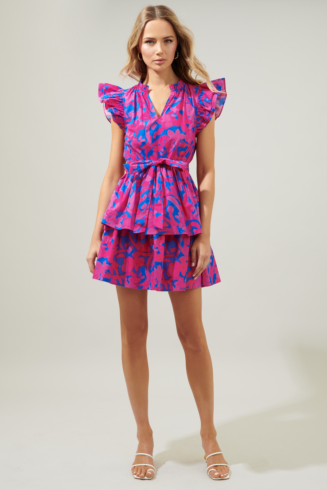 Yeraldi Berry Marisol Tiered Mini Dress