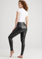 Faux Leather Shaping Legging with Side Zip