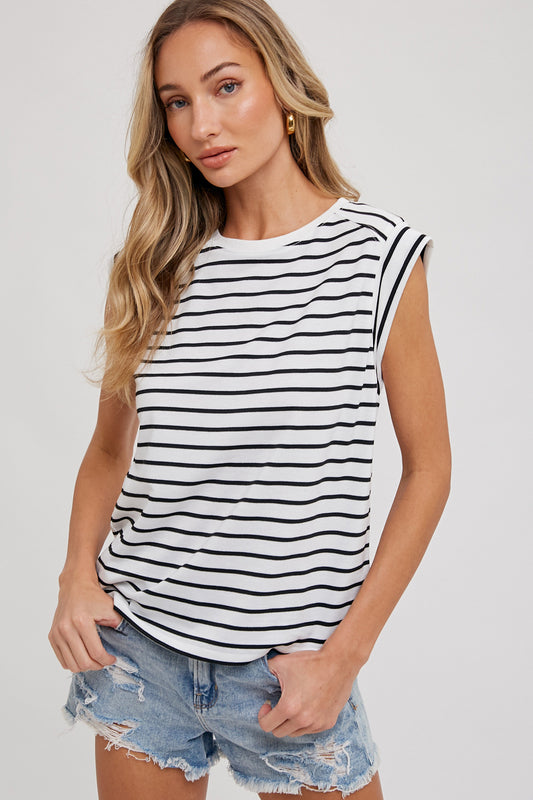 Striped Muscle Tank