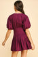 Maroon Marley Pleated Mini Dress