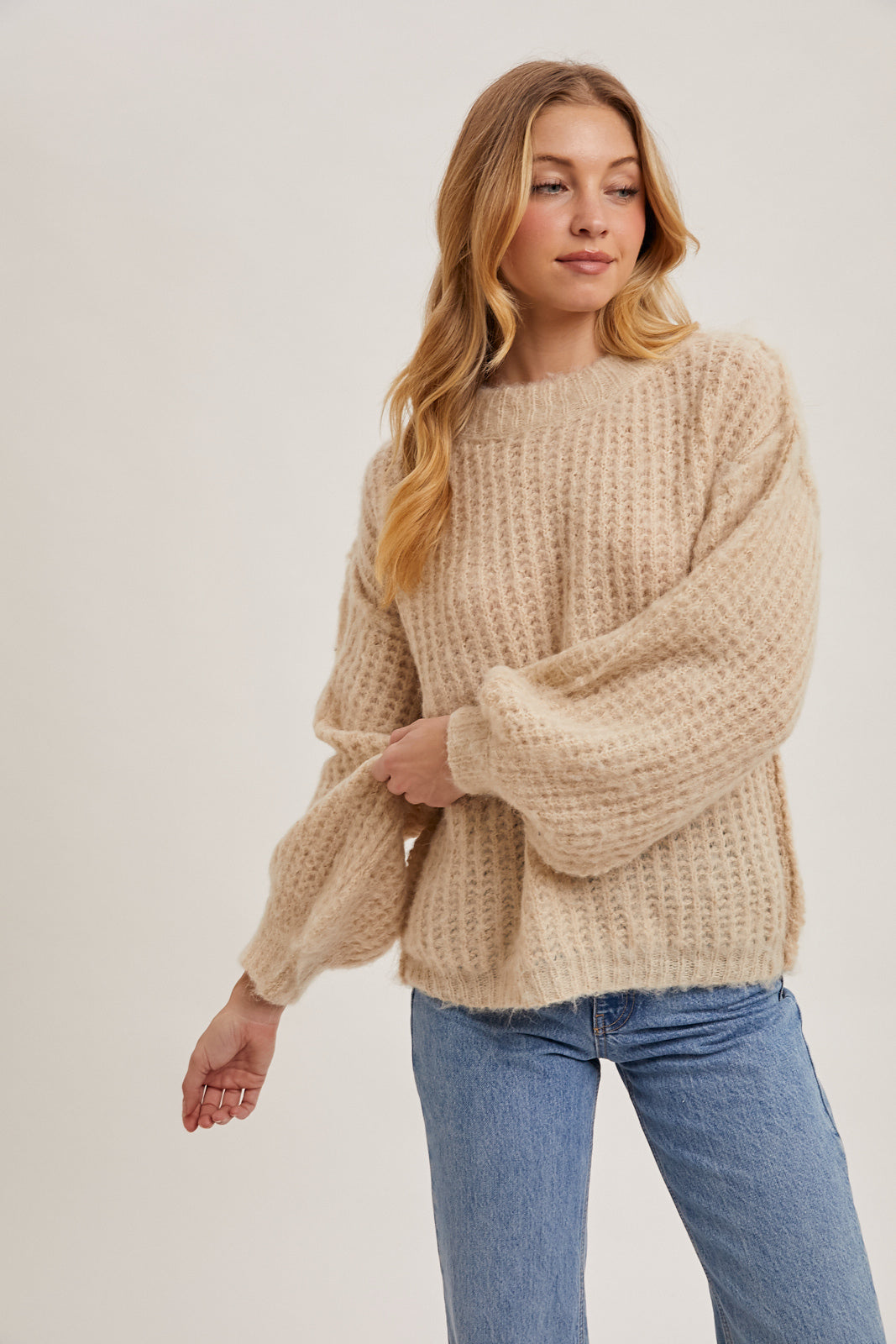 Fall Breeze Waffle Knit Sweater