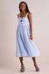 Nantucket Seersucker Smocked Midi Dress