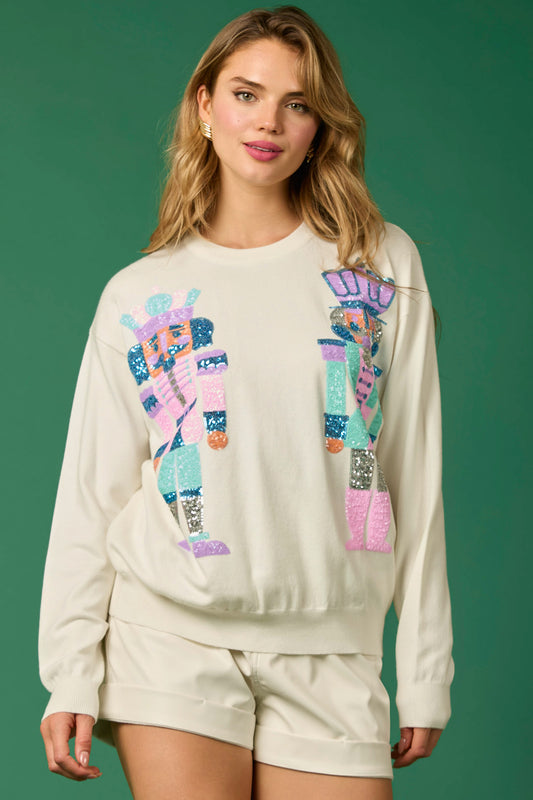 Sequin Nutcracker Sweater Preorder