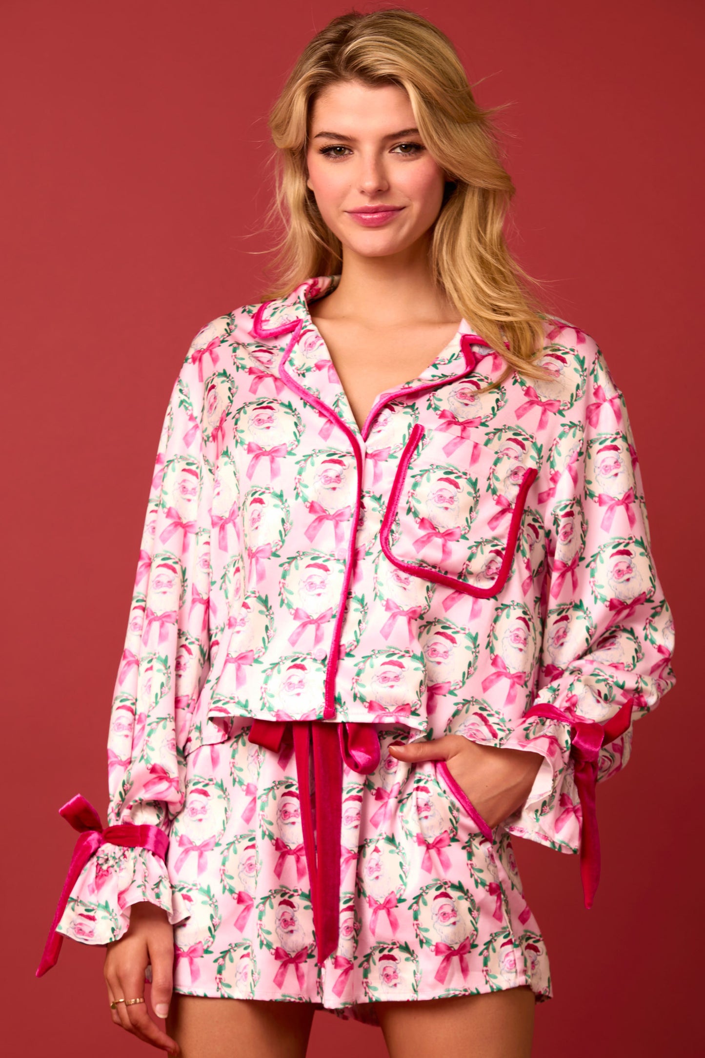 Santa Baby Satin Pajama Preorder