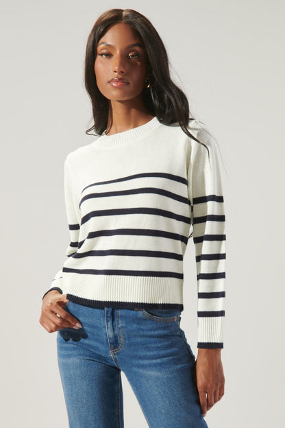 Chantilly Striped Cropped Sweater