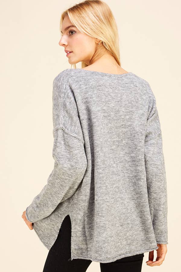 Soft V Neck Knit Sweater